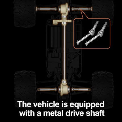 1/16 Hobby Remote Control Truck, 20 MPH High Speed Remote Control 4WD, All Terrain Rock Climbing Truck, Suitable for Boys 4X4 Off-Road Racing Car, with Tail Wing, 2 Shells and 2 Batteries