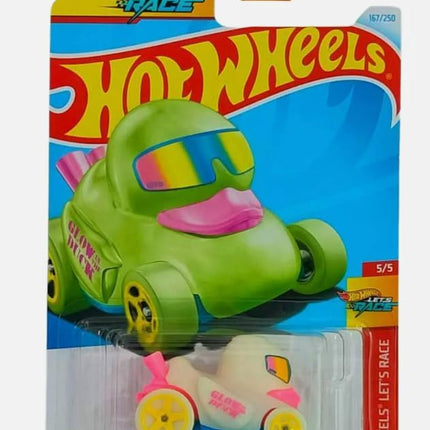Hot Wheels Duck N' Roll Glow in The Dark Race Car, 5/5