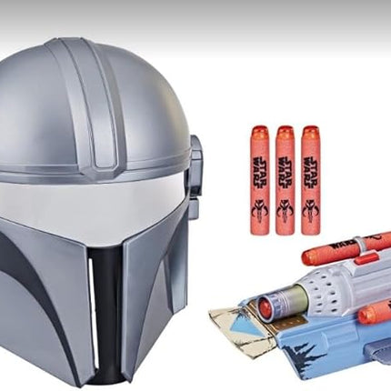 STAR WARS NERF The Mandalorian Rocket Gauntlet + Mask Set, NERF Dart-Launching Toy for Kids Roleplay, Toys for Kids Ages 5 and Up