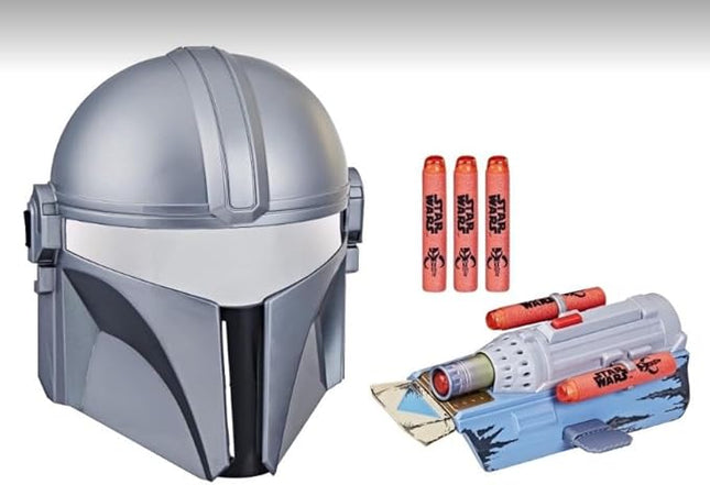 STAR WARS NERF The Mandalorian Rocket Gauntlet + Mask Set, NERF Dart-Launching Toy for Kids Roleplay, Toys for Kids Ages 5 and Up