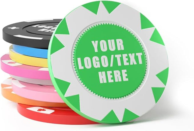 100 Custom Plastic Bar Tokens, Full-Color Print Your Photo and Text, Suitable for Party, Event Promotion, Business Card, Store Coupons, Card and Board Games