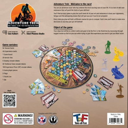 Board Game - New Strategy Board Game for 2-5 Players. Bike, Paddle, Trek, Climb Your Way to The Finish. Fun for The Whole Family.