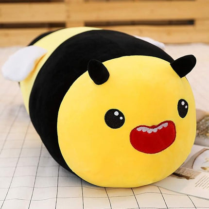 Bee Plush Pillow, Bee Stuffed Animal Toy Cute Soft Plush Hugging Pillow Gifts for Birthday, Christmas, Valentine 23.6"