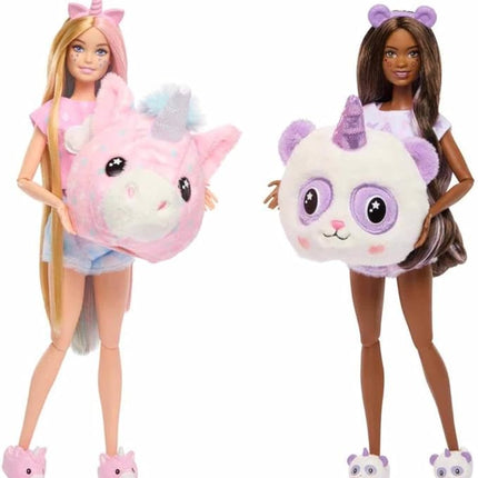 Barbie Cutie Reveal Set, Cozy Sleepover Set with 2 Fashion Dolls & Pajamas, Sleeping Bags & Bedtime-Themed Accessories