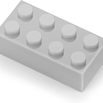 Feleph Basic Parts 320 Pieces 2x4 Light Gray Bricks Building Creative Play Blocks Set Toy Accessories Combine with Major Brick Brands (Gray Light)