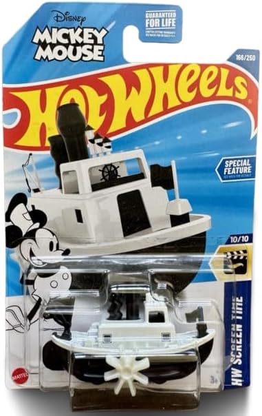 Hot Wheels Steamboat William [Black & White], Screen Time 10/10, 166/250, 1:64 Scale Diecast Car