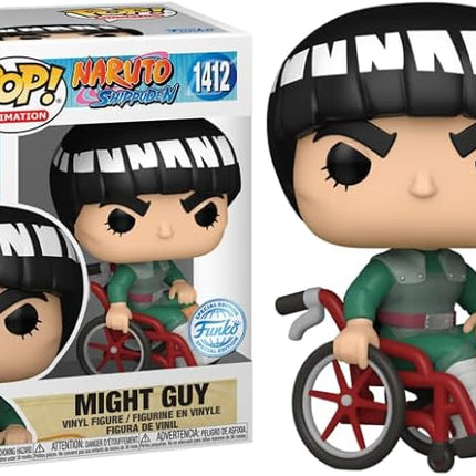 Funko Pop! Animation: Naruto Shippuden - Might Guy, Guy Sensei in Red Wheelchair Special Edition Multicolor Exclusive Vinyl Figure #1412