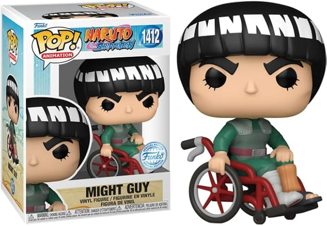 Funko Pop! Animation: Naruto Shippuden - Might Guy, Guy Sensei in Red Wheelchair Special Edition Multicolor Exclusive Vinyl Figure #1412