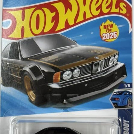 Hot Wheels BMW 635 CSi [Black & Gold], Wild Widebody 1/5, 185/250, 1:64 Scale Diecast Car