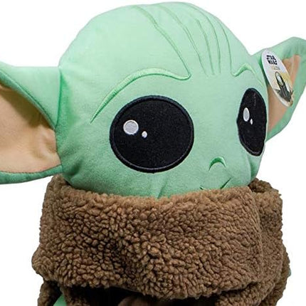 Jay Franco Star Wars The Mandalorian Stylized The Child Plush Stuffed Pillow Buddy Featuring Baby Yoda Grogu - Super Soft Polyester Microfiber, 16 inch