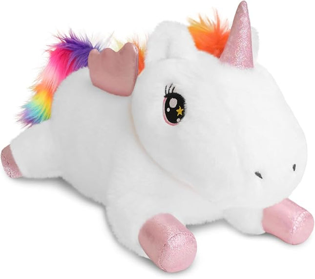 SQEQE Weighted Unicorn Plush, Weighted Unicorn Stuffed Animal, Cute Plushies Soft Pillow Toy Gift for Kids Adults 13.8 Inch, 1.6 Lbs