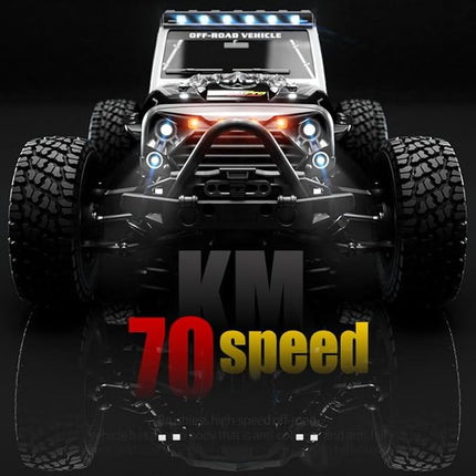 X-Verse 16103PRO 1:16 Fast Brushless RC Car for Adults, Max 50 mph, 4X4Off Road Remote Control Truck, 4WD High Speed Drift RC Car, All Terrain RC Truggy(3 Battery)