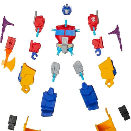 Transformers MixMashers Optimus Prime Custom Mix-and-Match Deluxe Action Figure & Accessories, 5-Inch (12 cm) Robot Toys for Kids, Ages 4+