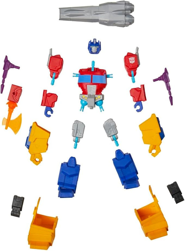 Transformers MixMashers Optimus Prime Custom Mix-and-Match Deluxe Action Figure & Accessories, 5-Inch (12 cm) Robot Toys for Kids, Ages 4+