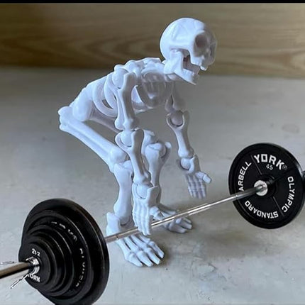 T13 Skeleton Action Figure, Movable Articulated Human Skeleton, 5.12-in Action Figure Wearing Multiple Sets of Weapons, Can Be Painted, Suitable for Collectors As Desktop Decorations (1pcs)