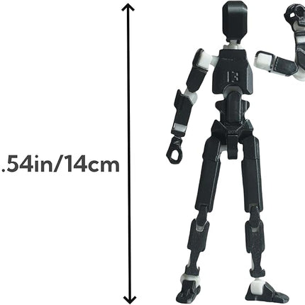 Pre-Assembly 3D Printed 5.54'' Stick 13 Action Figure, Multi-Jointed Tian13, Articulated T13 Desktop Decoration,12 in 1 d13 Accessories, Best Birthday Festival Gift