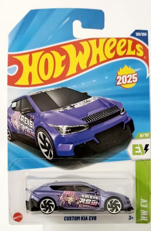 Hot Wheels Kia EV6 Die-Cast Car, Purple, HW EV Collection 8/10