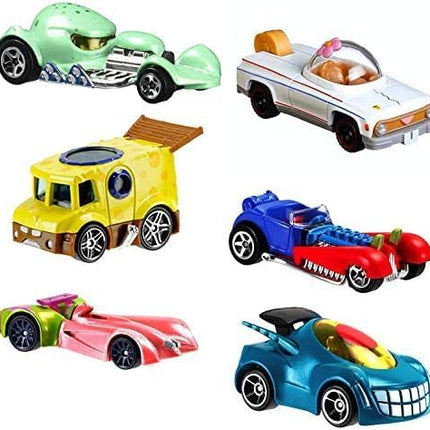 Underwater Wheels Spongebob Character Squarepants 6-Pack Car Bundle + Spongebob Yellow Bubble Van / Patrick Star / Squidward / Mr. Krabs / Plankton / Sandy Cheeks Racer Die-Cast 6 Items Bundle