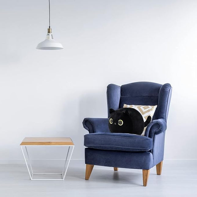 Pochita 3D Black Cat Plush Stuffed Animal Toy Pillow, Fat Plushie, Kawaii Pillows Cat Shape Design Lumbar Back Cushion Decoration