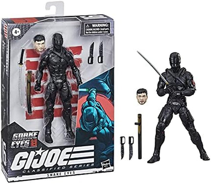 G. I. Joe Hasbro Classified Series : G.I. Joe Origins Snake Eyes Action Figure 16, Premium 6-Inch Scale Toy with Custom Package Art , Black