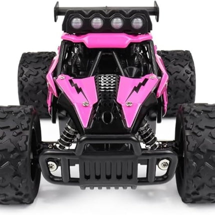 Asou Remote Control Car 2.4GHz RC Off Road High Speed Toy Car with LED Headlight and Rechargeable Battery for Girls Boys Kids