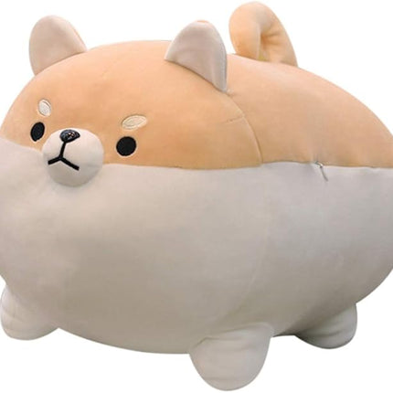 EHOTONG Shiba Inu Dog Plush Pillow, Corgi Stuffed Animal Plush Toy Hug Pillow Gifts for Girl Boy (Brown, 19.6in)