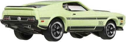 Hot Wheels '71 Ford Mustang Mach 1 [Green], 3/5 Series, 1:64 Scale Die-Cast Car