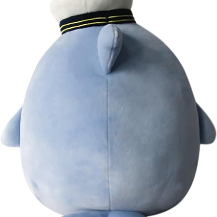 Squishmallows 8-Inch Samir Blue Whale with Sailor Hat - Little Ultrasoft Official Kelly Toy Plush