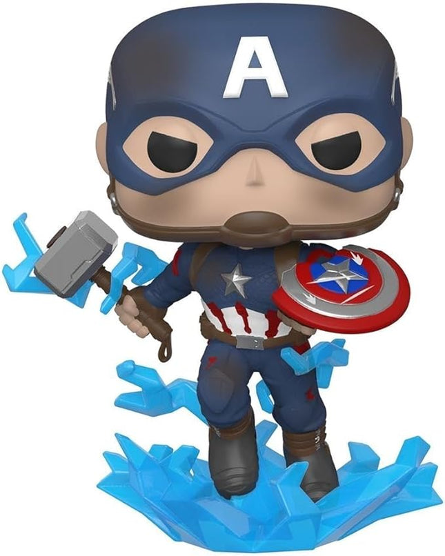 Funko Pop! Marvel: Avengers Endgame - Captain America with Broken Shield & Mjoinir