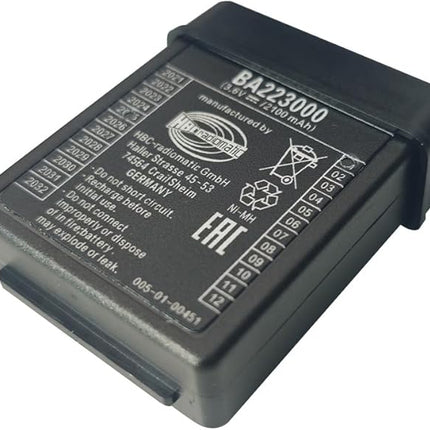 (1*Charger+2*Battery) BA223000 3.6V 2100mAh NiMH Rechargeable Battery with QA108600 QD108300 DC12-24V Car Charger, for HBC Pump Truck Crane Remote Control Battery