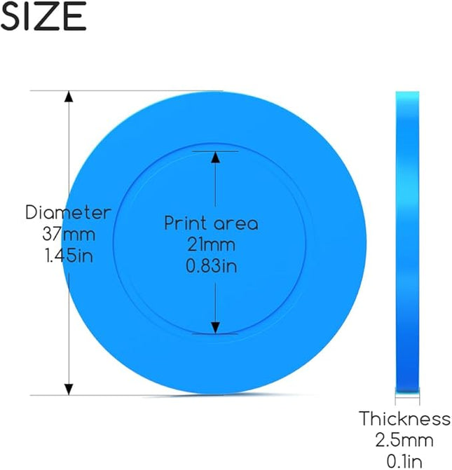 100 Custom Plastic Bar Tokens, Full-Color Print Your Photo and Text, Suitable for Party, Event Promotion, Business Card, Store Coupons, Card and Board Games