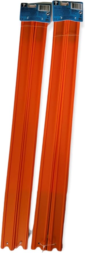 MATEL Hot Wheels - New Track - 4x24” Straight Track Pieces W/Connectors - 8 feet Total
