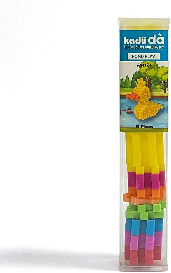 KADU DA Pond Play Duck 31 Piece Set - STEM/STEAM Building + Construction Toy, for Open + Imaginative Play