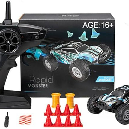 RC Off-Road Vehicle Model, 1/32 Scale 4WD Mini Electric 2.4G Remote Control High Speed Drift Off-Road, Mini Racing Drift Car for Adults