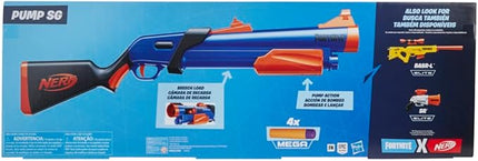 Nerf Fortnite Pump SG Blaster - Pump Action Mega Dart Blasting - Breech Load - 4 Official Mega Darts - for Youth, Teens, Adults