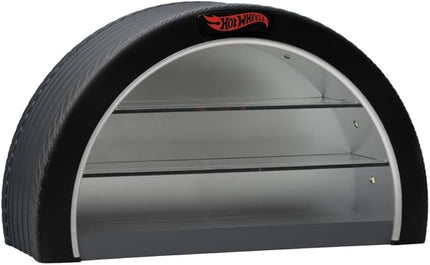 Hot Wheels Display Case Light - Officially Licensed Mattel Merchandise, Light Up Case Holds 8 Cars, Wheel Shaped Wall Mountable or Freestanding, Gift for Collectors