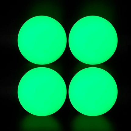 Street Hockey Balls Glow in The Dark Sports Balls for Indoor Outdoor Road Roller Hockey and Field Hockey Games - Pack of 4
