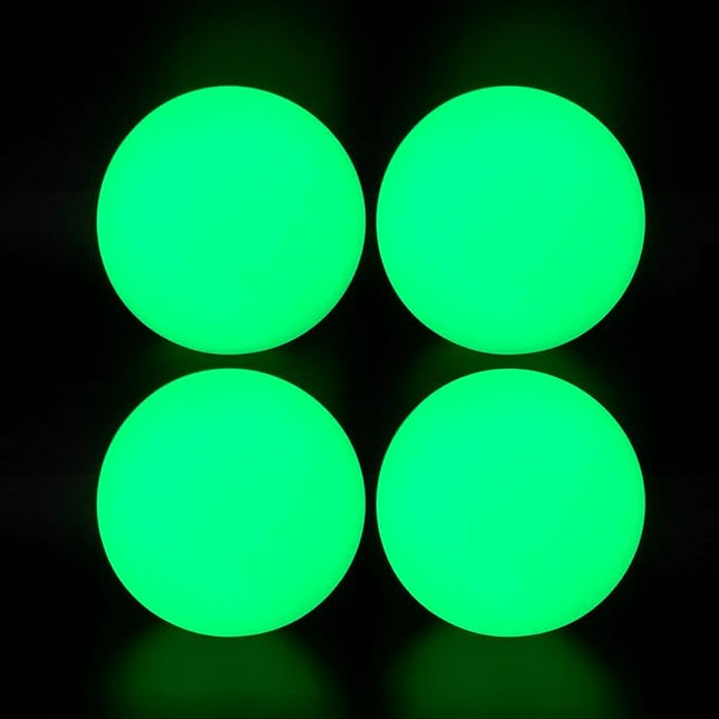 Street Hockey Balls Glow in The Dark Sports Balls for Indoor Outdoor Road Roller Hockey and Field Hockey Games - Pack of 4