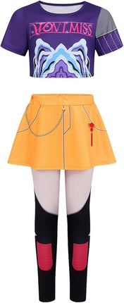 Girls Demon Pop Singer Hunters Costume 3-14 Years Stage Dance Idol Cosplay Outfit, Kids Halloween Costumes