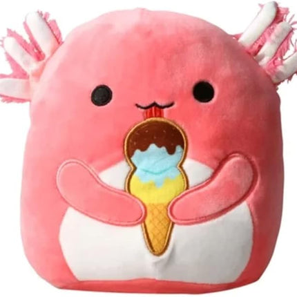 Squishmallow Official Kellytoy Plush Sea Life Squad Squishy Soft Plush Toy Animals (Archie Axolotl Ice Cream, 7.5 Inch)