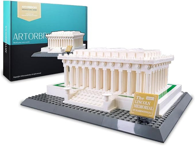 Architectural Lincoln Memorial Large Collection Building Set Model Kit and Gift for Adults (973 Pieces)