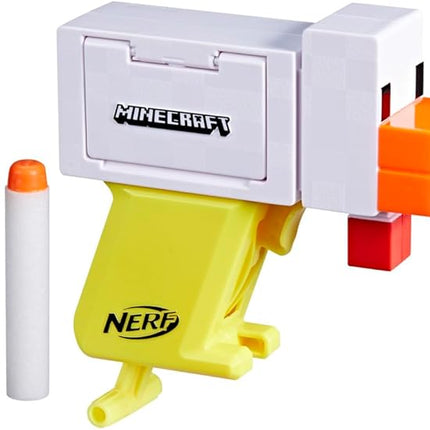 Nerf Microshots Minecraft Chicken Blaster, Includes 2 Nerf Elite Foam Darts