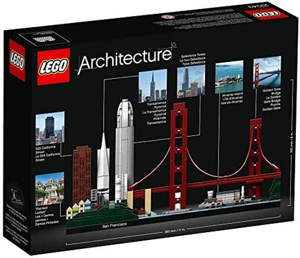 LEGO Architecture Skyline Collection 21043 San Francisco Building Kit Includes Alcatraz Model, Golden Gate Bridge and Other San Francisco Architectural Landmarks (565 Pieces)