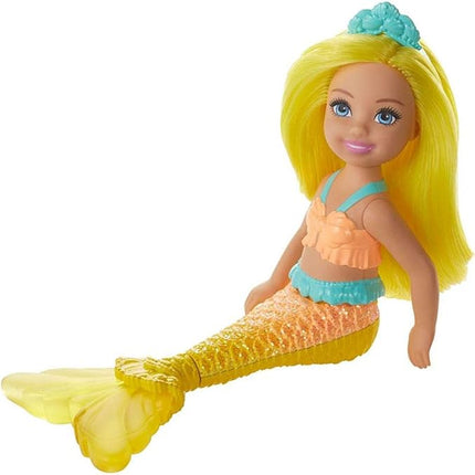 Barbie Dreamtopia Chelsea Mermaid Doll, 6.5-inch with Yellow Hair and Tail