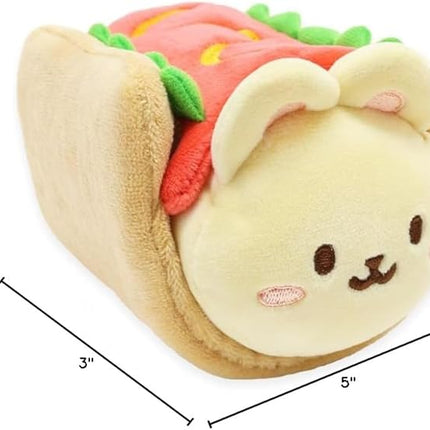 Anirollz Bunniroll Plush in Hotdog Outfitz – Kawaii Bunny Stuffed Animal with Removable Costume – Cute 6” Squishy Plush Toy Gift for Girls & Kids