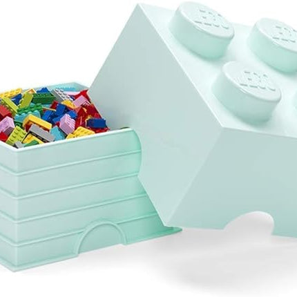 Room Copenhagen 40030642 LEGO Storage Brick, 4 Knobs, Aqua Light Blue