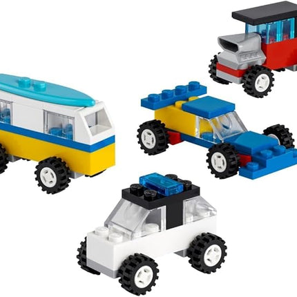 LEGO Classic 30510 90 Years of Cars 71 Piece Iconic Cars Toy Set Polybag with 4 Mini Build Cars for Builders Aged 4 and Up, Multicolor