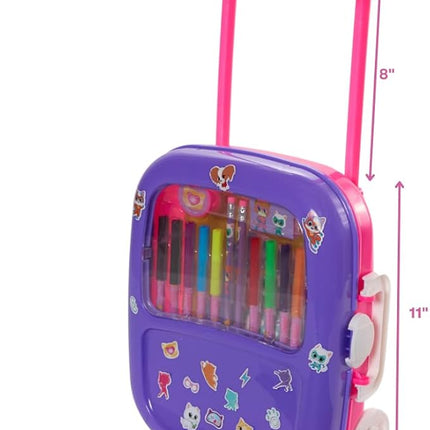 Disney Junior Super Kitties Color and Roll Activity Set with Carrying Case, Stickers, & Art Supplies