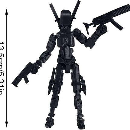 T13 Action Figure (Assembly Completed) Titan 13 Dummy 13 Figure Robot 13 Figure 3D Printed Articulated Multi-Jointed Movable Robot Model (2 Pack-F)