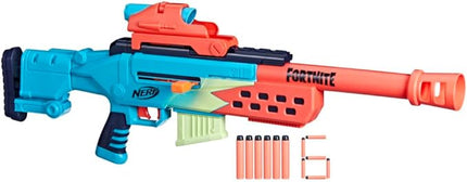 Nerf Fortnite Storm Scout Blaster, Nerf Scope, 6-Dart Clip, 6 Elite Nerf Darts, Bolt Action